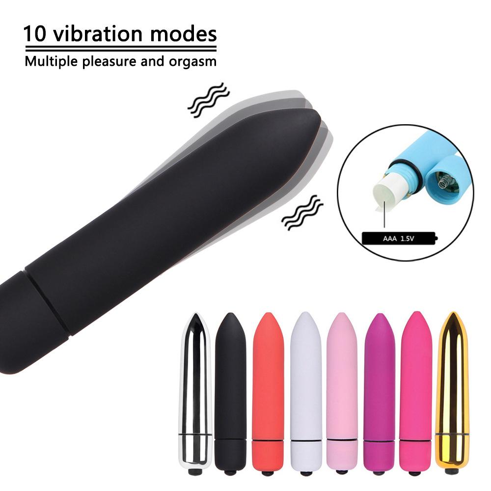 10-Speed Bullet Vibrator - Powerful Clit Stimulator with Textured Tip, Mini Egg Massager for Women, Rechargeable Adult Sex Toy