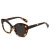 Retro Cat Eye Photochromic Reading Glasses Women's High-end Fashion Large Frame Anti Blue Light Glasses Diopter To +4.0