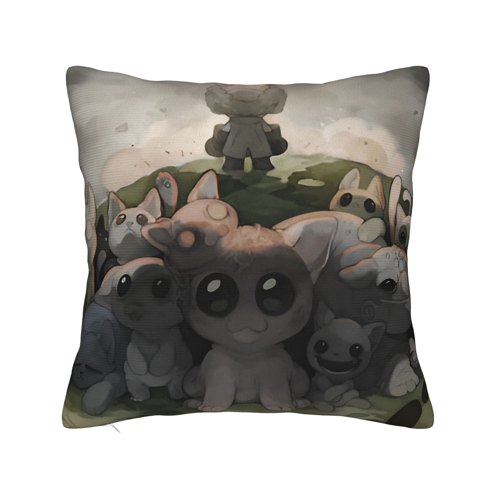 Mewgenics Cartoon Animal Square Pillow Covers Polyester Bed Car  Cushion Case Cute Home Decoration Throw Pillow Case 30x30cm