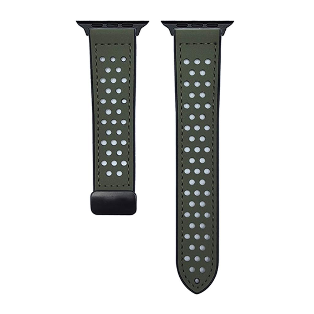 Watch Band For Apple Watch Ultra 3 2 1 49mm/Series 11 10 46mm/9 8 7 45mm/SE3 SE2 SE 6 5 4 44mm/3 2 1 42mm Magnetic Buckle Perforated Silicone Strap