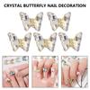 1Bag 3D Nail Charms Butterfly Shaped Nail Rhinestones for Women Elegant DIY Nails Art Decoration Accessories