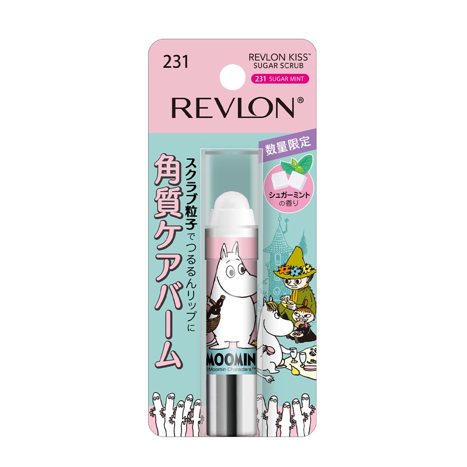 

Ограниченный Revlon Kiss Sugar Scrub MOOMIN 231 Sugar Mint Освежающий аромат сахарной мяты Увлажняющий отшелушивающий уход Скраб для губ для губ [Упаковка EC] 2,6 г