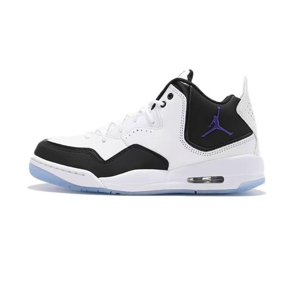 Jordan Courtside 23 Concord Pelle di Mucca Ammortizzazione Resistente all'Abrasione Copertura Mid top Scarpe da Basket Vintage da Uomo AR1000-104(Team767-)