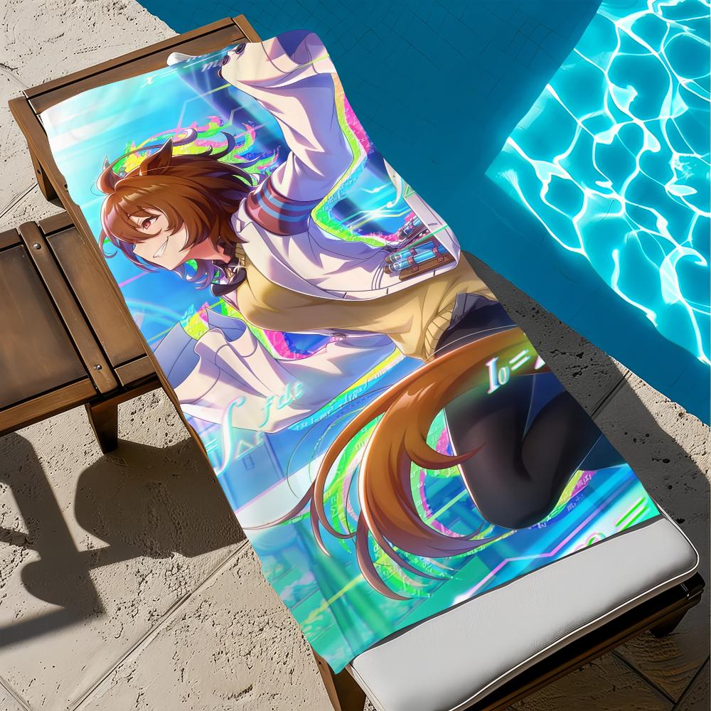 Agnes T-tachyon U-Uma Towel Beach Quick Dry Soft M-musume Pool Towels Gift for Travel Gym Shower Camping sports