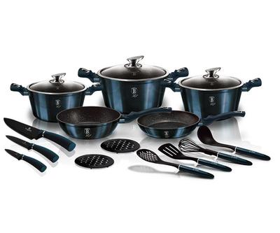 Berlinger Haus Bh-6164 Aquamarine Granite Cookware Set 17 Pieces