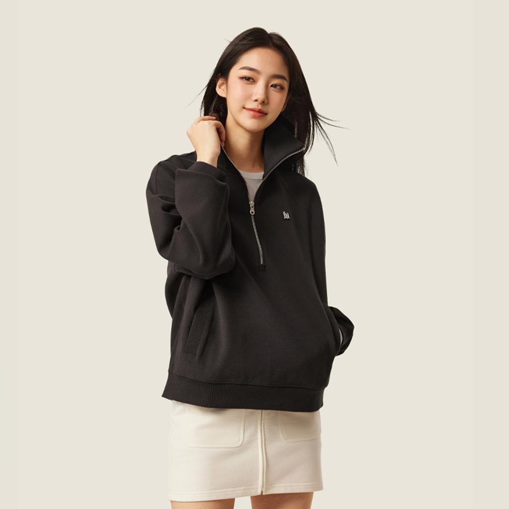 Li Ning Schlichter Vielseitiger Bequemer Rollkragenpullover Lässiges Lockeres Sweatshirt Damen Sweatshirt AWDVC18-7