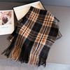 Classic Plaid Winter Women's Imitation Cashmere Scarf Shawls and Wraps Thicked Pashmina Female Long Tassel Blanket Scarves