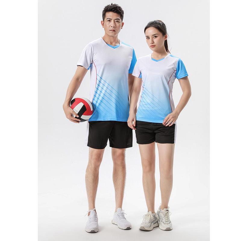 Blue Whale Men's and Women's Quick-Dry Volleyball Uniforms for Student Club Training and Competition