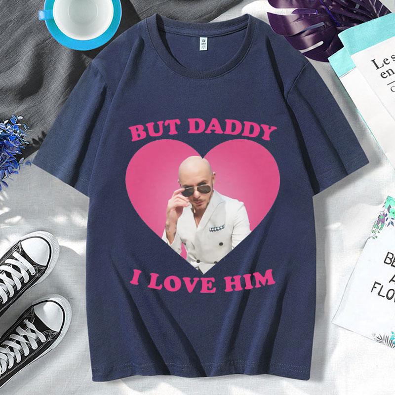 

Funny I Love Him Mr Pitbull Worldwide Printed T Shirt Men s Casual Vintage Cotton Short Sleeves Gothic Oversized T-shirts Male S