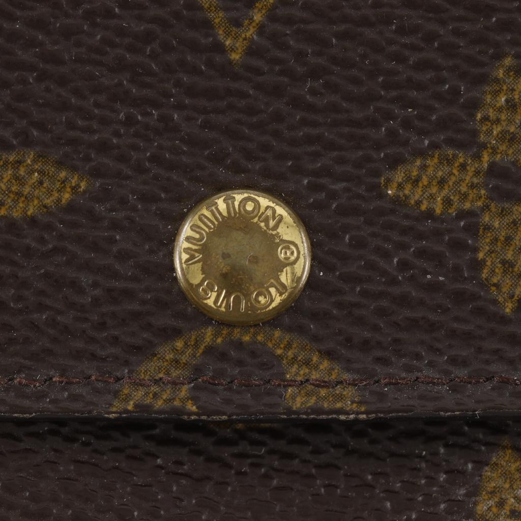 LOUIS VUITTON Pochette Porto Monnet Credit Purse M61725 Brown Monogram canvas Women Used