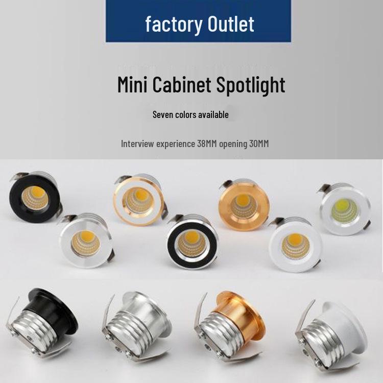 Mini LED Recessed Spotlight for Jewelry/Wine Display, 3cm-4cm Opening, Bullseye/Starry Sky Design
