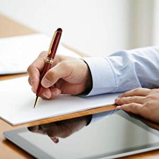 Premium Ballpoint Pen with Black Made of Natural Quince Perfect for and Gifts [Maiyu] Case, Oil-Based, Lead, Multi-Function, Wood, Business,