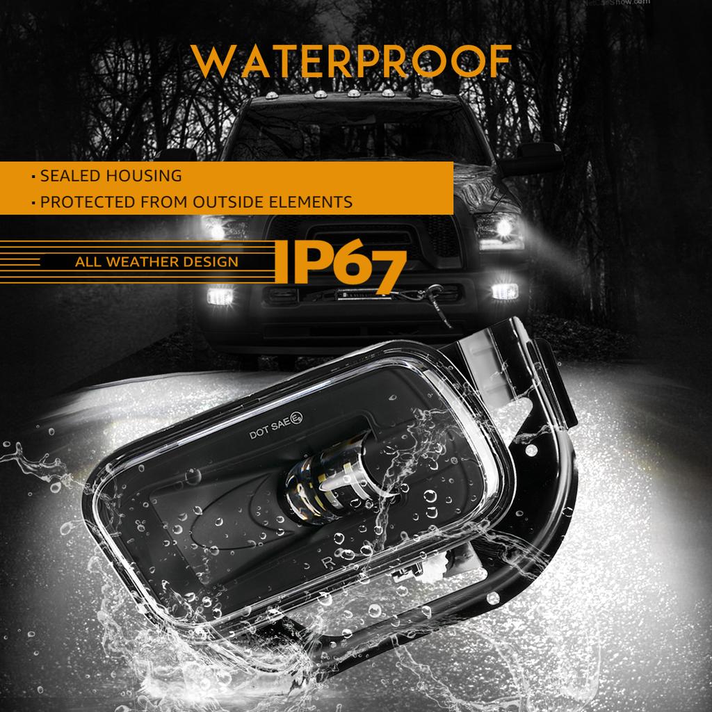 1 paar Auto LED Nebel Licht Für Dodge Ram 1500 2009 -2012/2500 3500 2010-2018 # MS-DR0916 Wasserdicht IP67 Fahren lampe