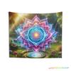 Sacred Geometry Lotus Wall Tapestry Yoga Room Decoration Wall Hanging Background Cloth Spiritual Tapestry Wall Art Home Decor