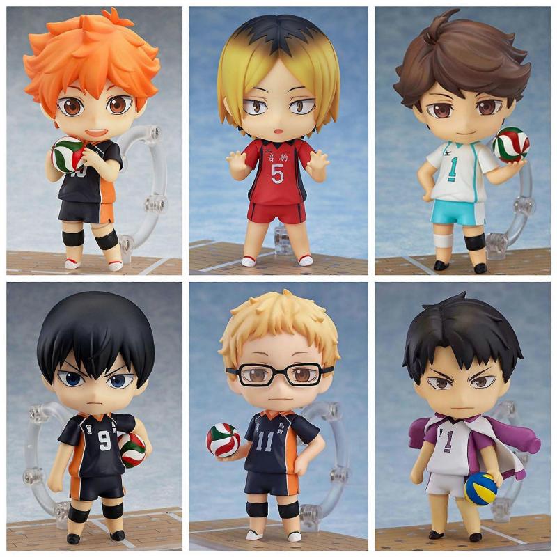 Q-Version Ton Volleyball Junge Oikawa Toru Hinata Shoyo Kageyama Tobio bewegliche Gesichtswechselnde Figur Ornamente