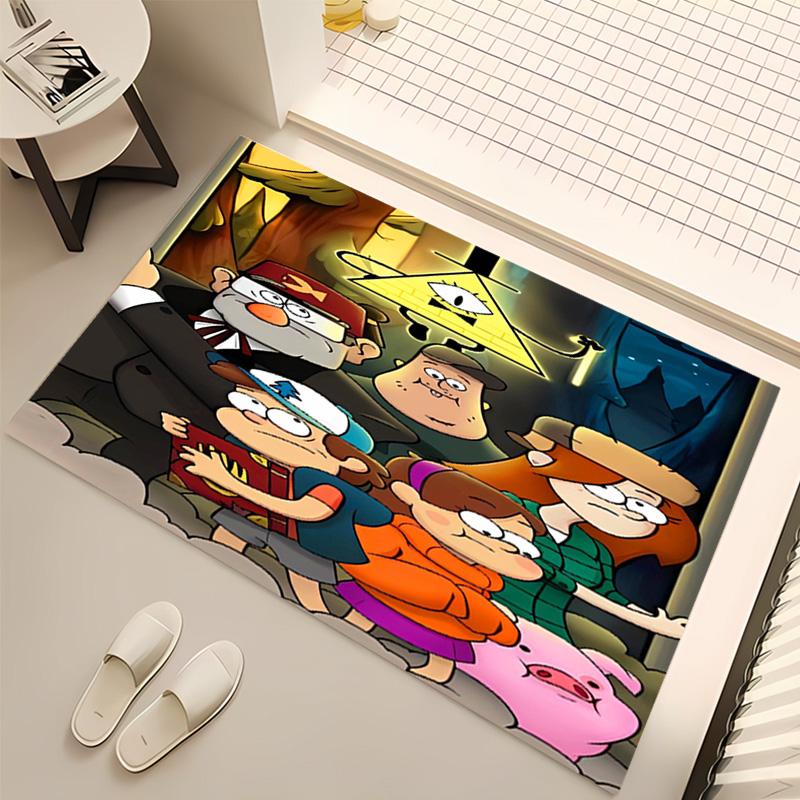 1pc Gravity Falls Print Area Rug - Soft, Washable Non-Slip Indoor Mat, Living Room, Home Office Decorative Rug,Office Decorative
