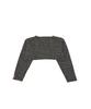 320SHOWROOM Wool Blend Round Neck Crop Stud Knit Tshirts Black
