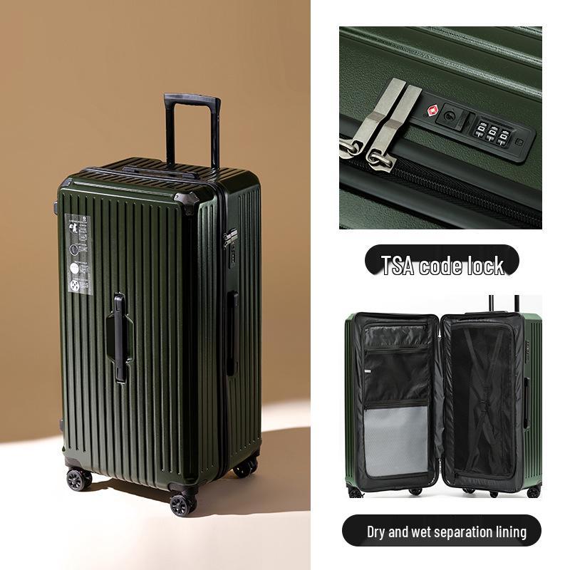 Premium 28-Inch Multi-Functional Women's Trolley Luggage with Brake Universal Wheels and Password Lock