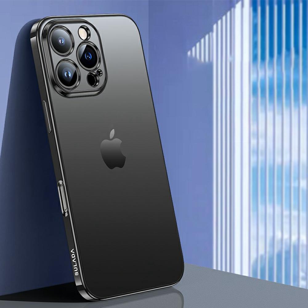 

Чехол SULADA для iPhone 16 Pro с гальваническим покрытием AG, матовый, с защитой от отпечатков пальцев, из ТПУ Black