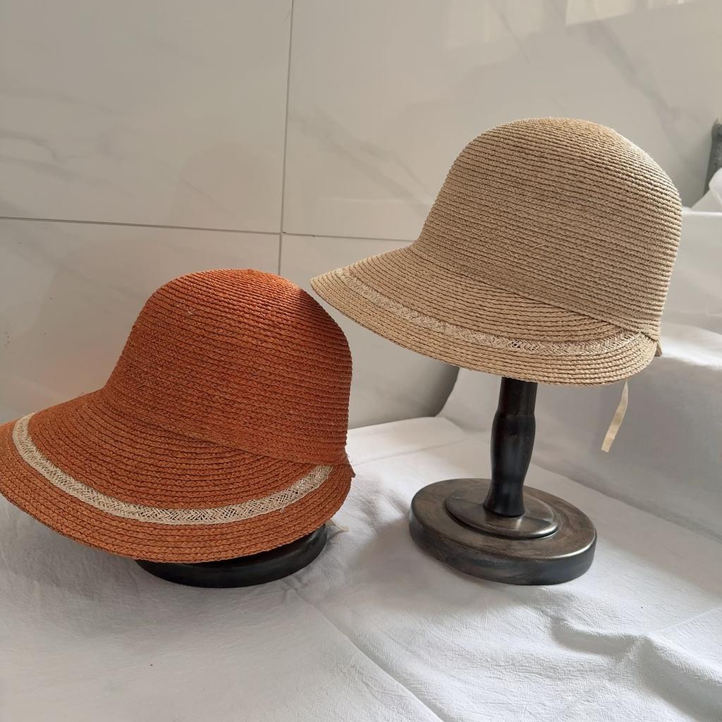 Women Summer Sun Hat DIY Fine Straw Cap Visor Newsboy Hat Outdoor Activities Street Beach Travel Derby Hats Base