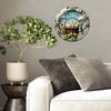 30x30cm Round Glass Wall Clock with Non-Ticking Operation for Office Use