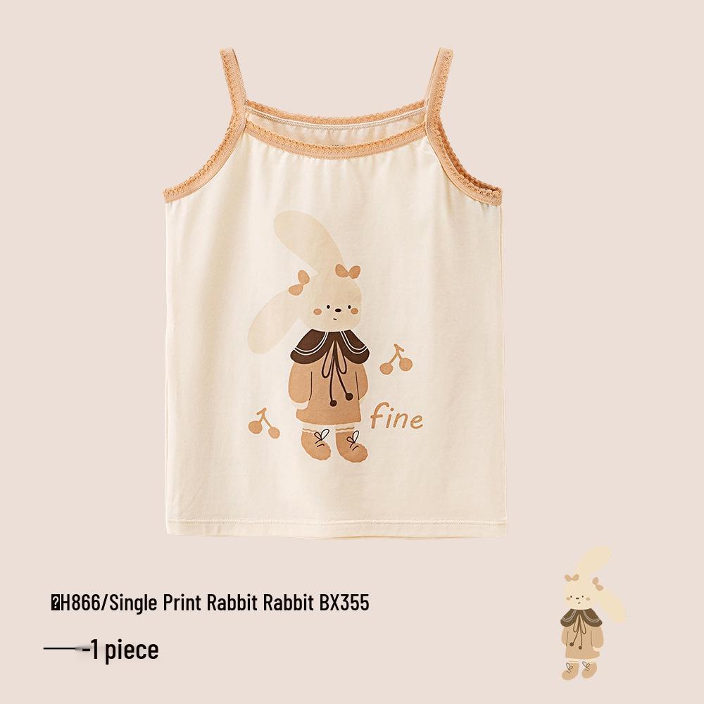 A-Class Summer Pure Cotton Antibacterial Tank Top for Girls and Infants