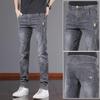 Jeans de Verano Slim Elásticos para Hombre - Estilo Coreano, Pantalones Rectos Casuales de Moda
