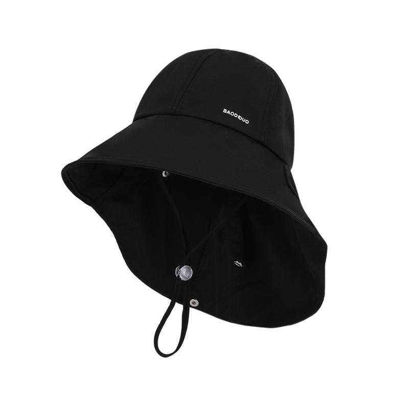 Summer Outdoor Large-Brim Sunshade Hat Women's Quick-Drying Waterproof Shawl Neck Protection Basin Breathable Fisherman Hat