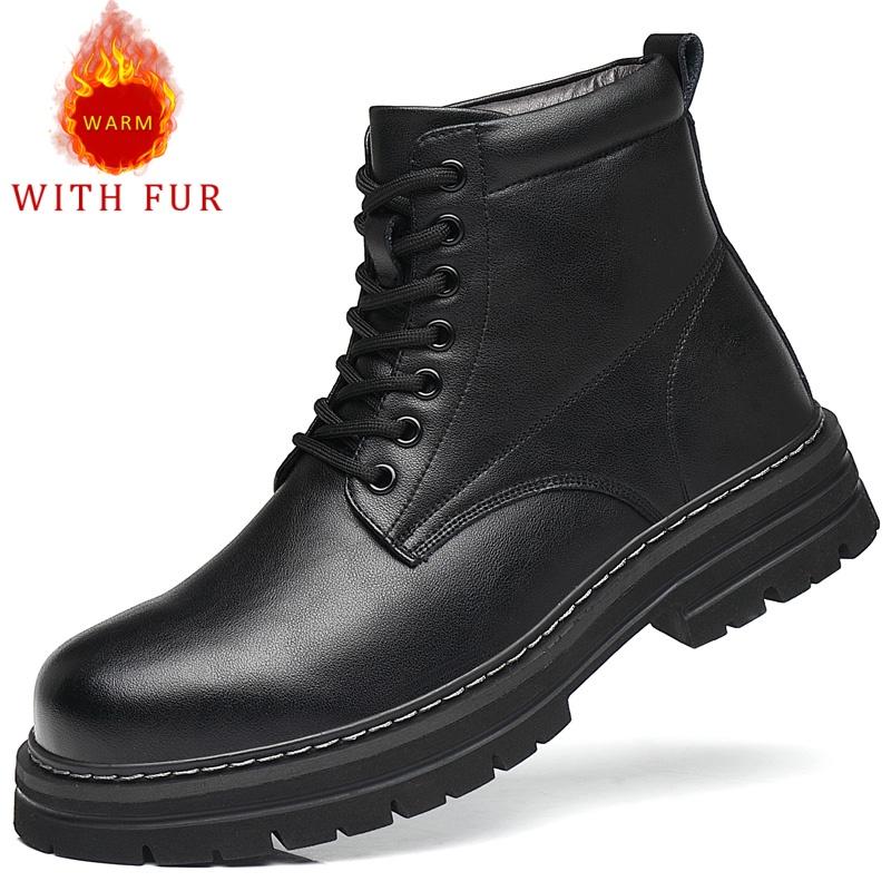 Modische Lässige Herren High-Top Lederschuhe Modischer minimalistischer Designer-Stil Täglich Büro Outdoor-Party Motorrad Erwachsenenschuhe