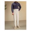 Mens Vintage Slim Fit Long Sleeve Breathable Casual Gentleman Shirt