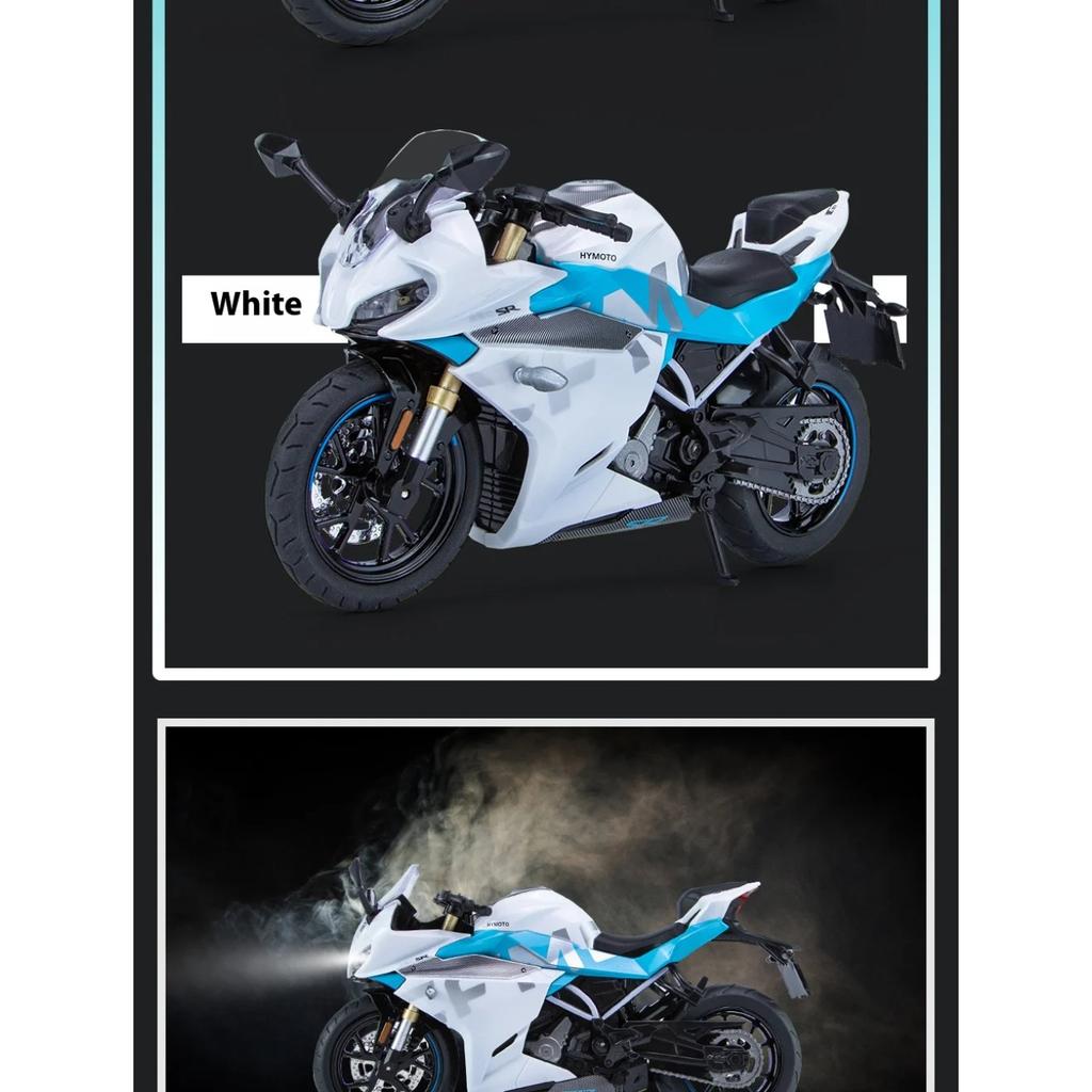 1/12 CFMOTO 250SR Motorradmodell, Simulierte Legierung Druckguss Kinderspielzeug, Motorradgeschenke für Jungen, Auto-Dekoration