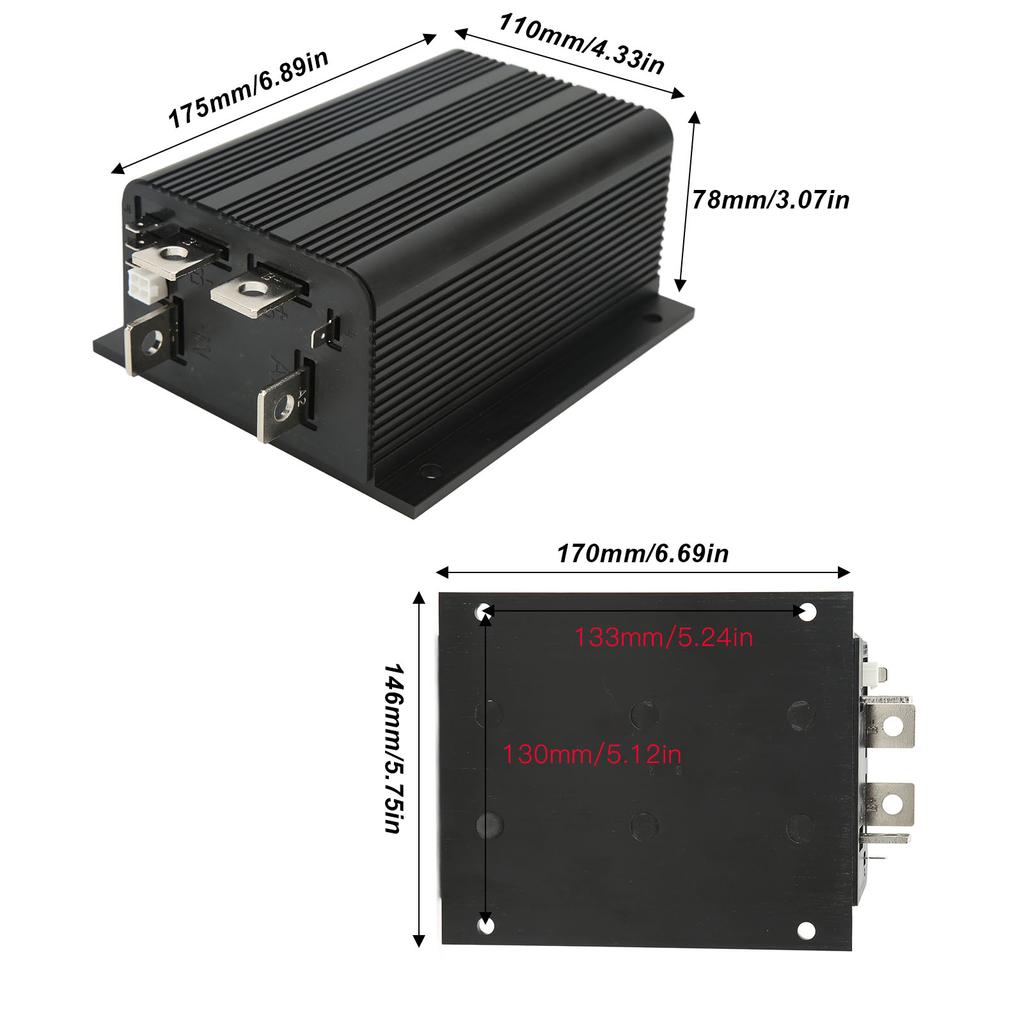 36‑48V  Motor Controller 1204M 5305  Motor Controller Upgraded Version 36‑48V 325A ABS Metal Alloy 1204M 5305 for Curtis