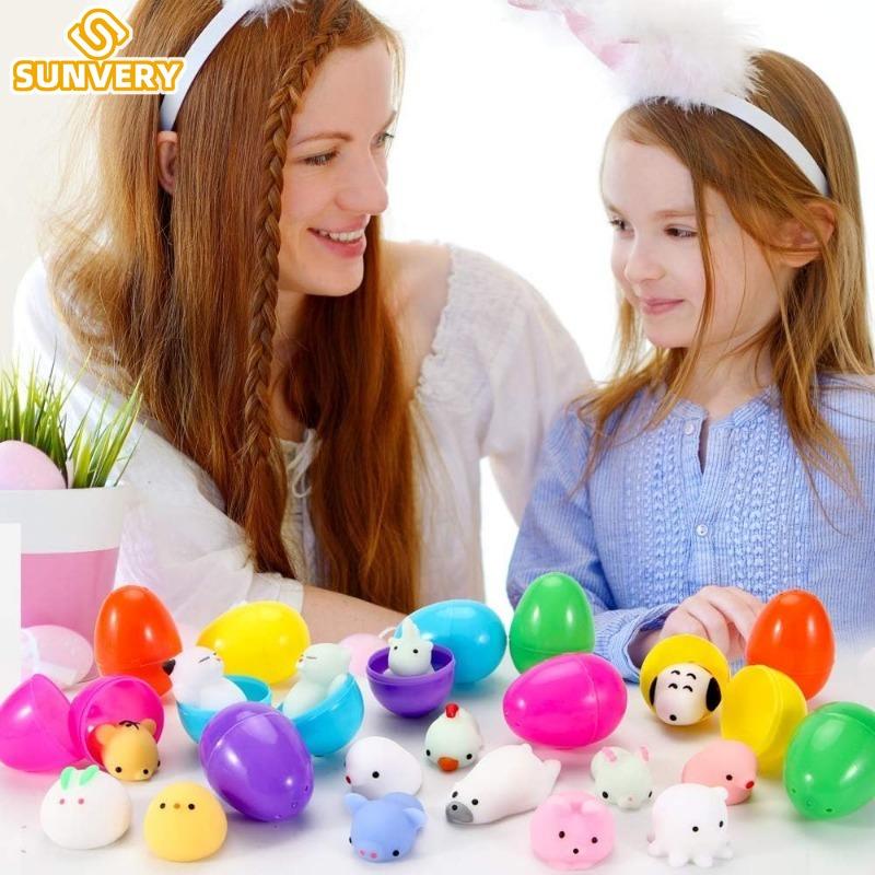 Party Favors Bulk hi Squishy Toy Mystery Prefilled Easter Eggs Squishies Toy for Easter Eggs Fillers School Classroom Prizes