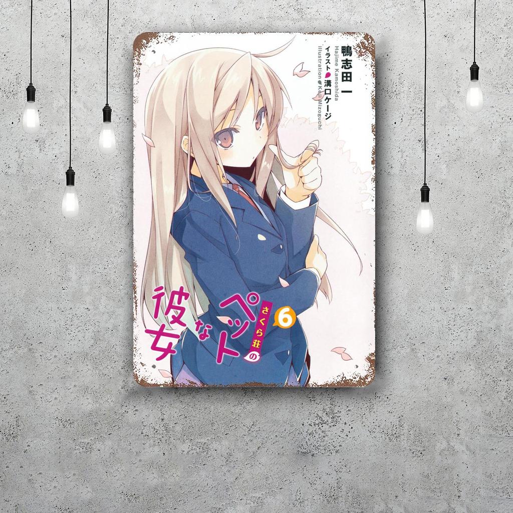 Sakurasou no Pet na Kanojo cartoon Decor Poster Tin Sign Metal Sign Decorative Plaque for Pub Bar Man Cave Club Wall Decoration