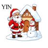 Decorative Christmas Wall Stickers Santa Claus Switch Sticker, Light Decal for Xmas Holiday, Party Supplies Removable Self-Adhesive Sticker