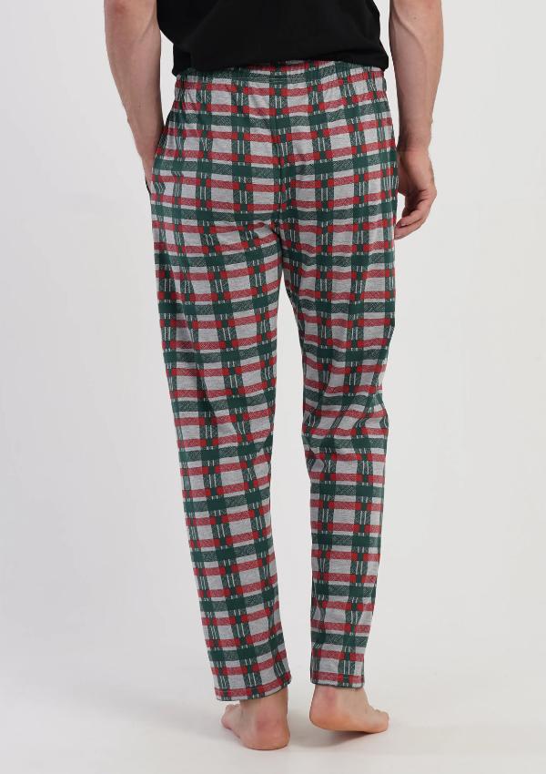 Men's Vienetta XXL Cotton Long Pajama Pants With Pockets For Night