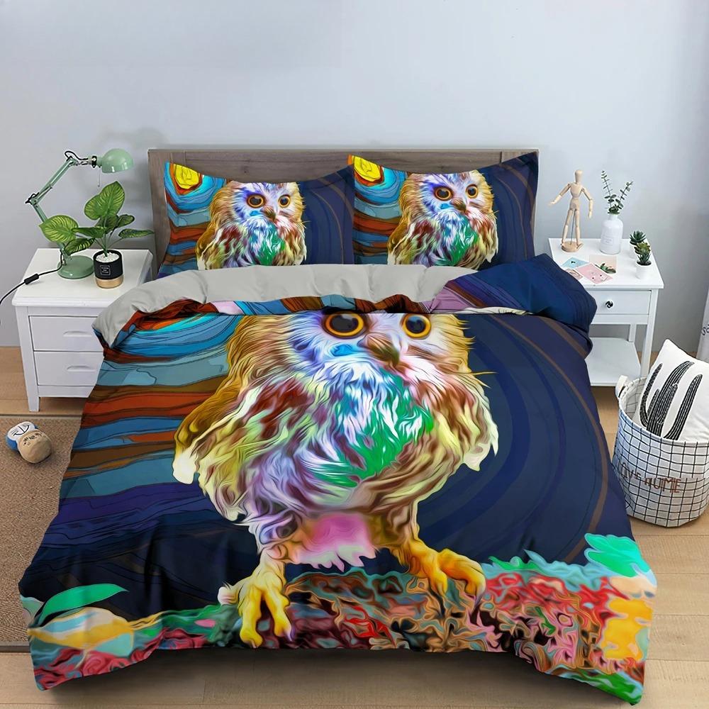 Eagle Duvet Cover Animal Bedding Set Queen King Size For Kids Teens Adults White Black Wildlife 2/3pcs Polyester Quilt Cover