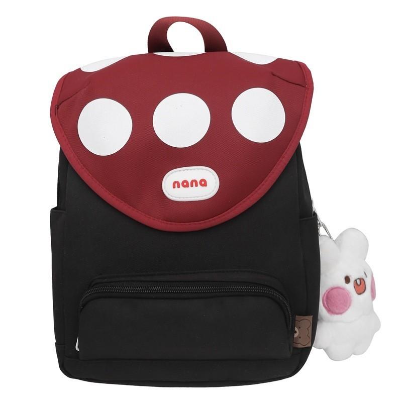 Cute Mushroom Toddler Backpack For Kindergarten Trendy Child Bag Nylon Material Without Pendant