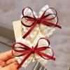 Gothic Bows Hair Clip 2000s Trend Side Clip Bows Lace Graceful Bowknot Balletcore Photo Props