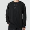 Nike Solid Color Sport Casual Crew Neck Long Sleeve T-Shirt Men Tops Black DR7930-010