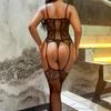 Dámské Body Suit Body Punčochy Sex Erotické Teddy Spodní prádlo Rozkrok Síťované Porno Sexy kostýmy