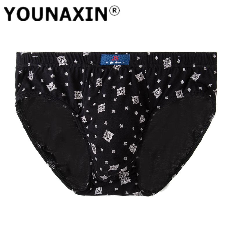 1PC Men's Briefs Knickers Printing Panties Breathable Underwear Large Undies Comfortable Underpants