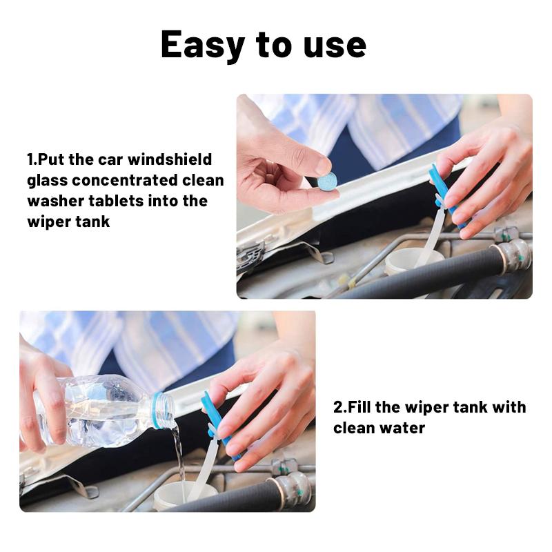 30/50Pcs Car Solid Cleaner Windscreen Cleaner Wiper Effervescent Tablets Auto Glass Water Toilet Cleaning Car Accessories