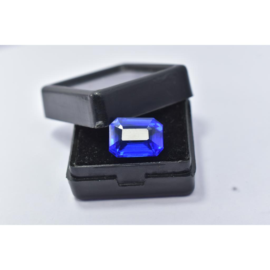 Blue Excellent Tanzanite Loose Gemstone CERTIFIED 7.15 Ct Natural Emerald Shape. SU-159