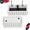 Flowerpot Balcony Terrace Box with Hooks Irrigation System White 40cm