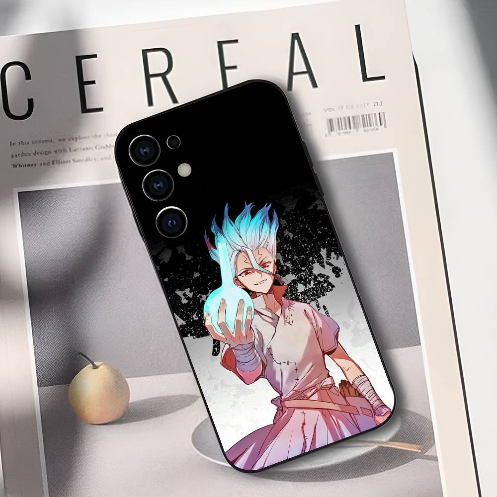 Dr S-STONE Phone Case For Samsung S25,S24,S21,S22,S23,S30,Ultra,S20,Plus,Fe,Lite,Soft Black Cover Samsung S26ULTRA