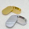 Solid Perfume Container Slide Lid Zinc Alloy Mini Refillable Balm Box Magnetic Closure Polished Surface Stainless Steel Inner