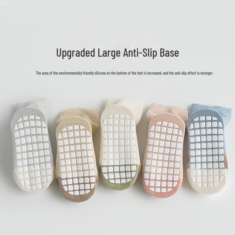 Cartoon Cotton Non-Slip Mid-Calf Baby Socks - Spring/Autumn