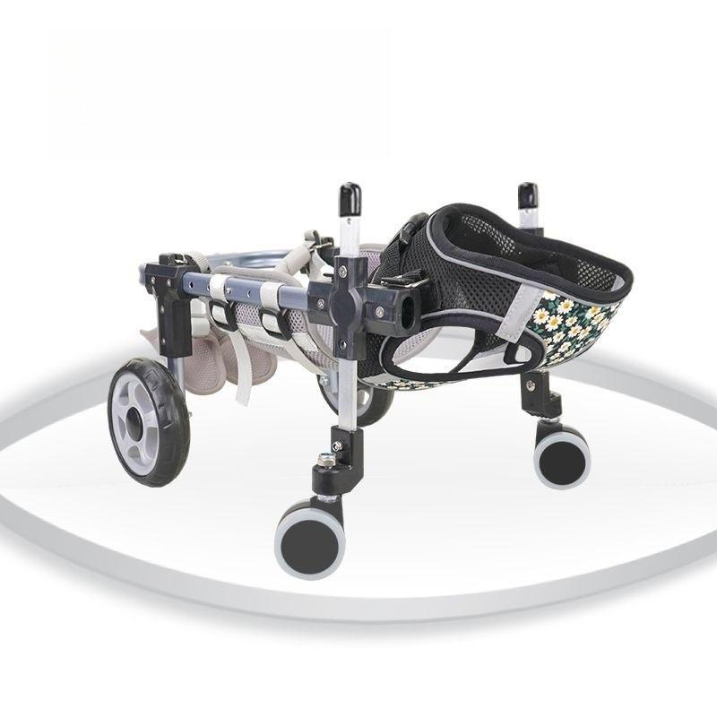 Cadeira de Rodas para Cachorro Cadeira de Rodas para Gato Retrátil Leve Veículo Assistido para Caminhada de Animal de Estimação Transportador de Animal de Estimação