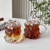Glazen Kopjes Koude Iced Koffie Mok Transparante Drinkglazen Koffiemok Schattige Glazen Kopjes Bureauaccessoire Esthetisch Cocktailglas